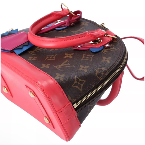 Louis Vuitton Alma BB Totem Monogram Canvas Satchel Bag Flamingo M41659 - Picture 8 of 10
